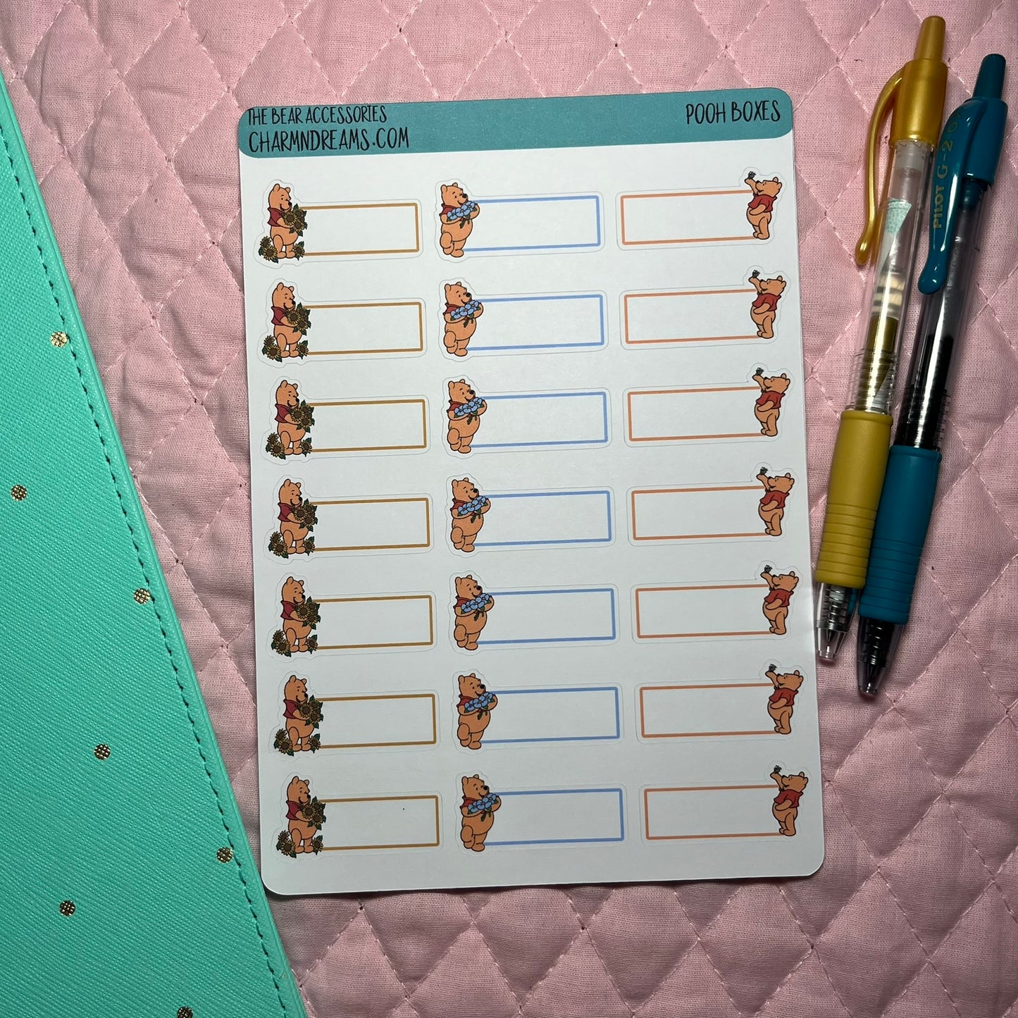 P00H Boxes Paper Planner Stickers