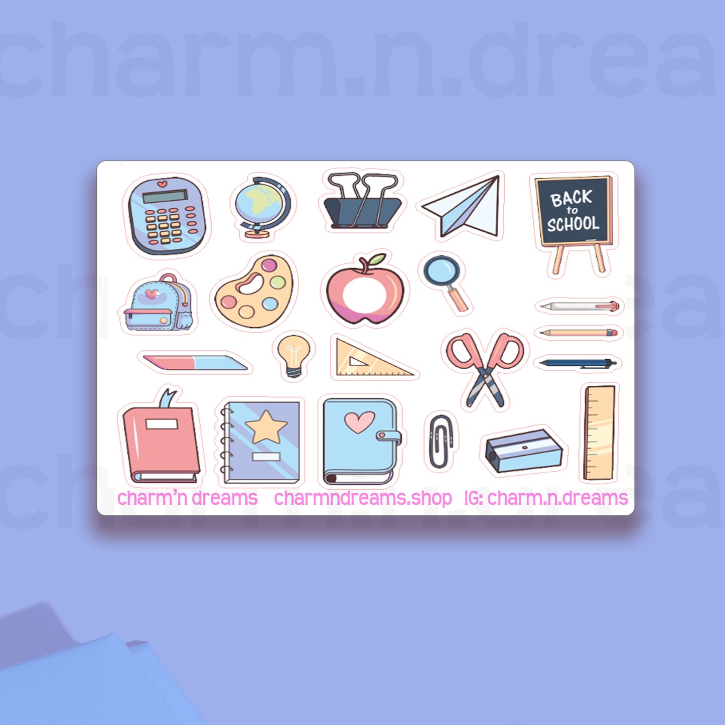 Pastel Back to School Icon Planner Stickers