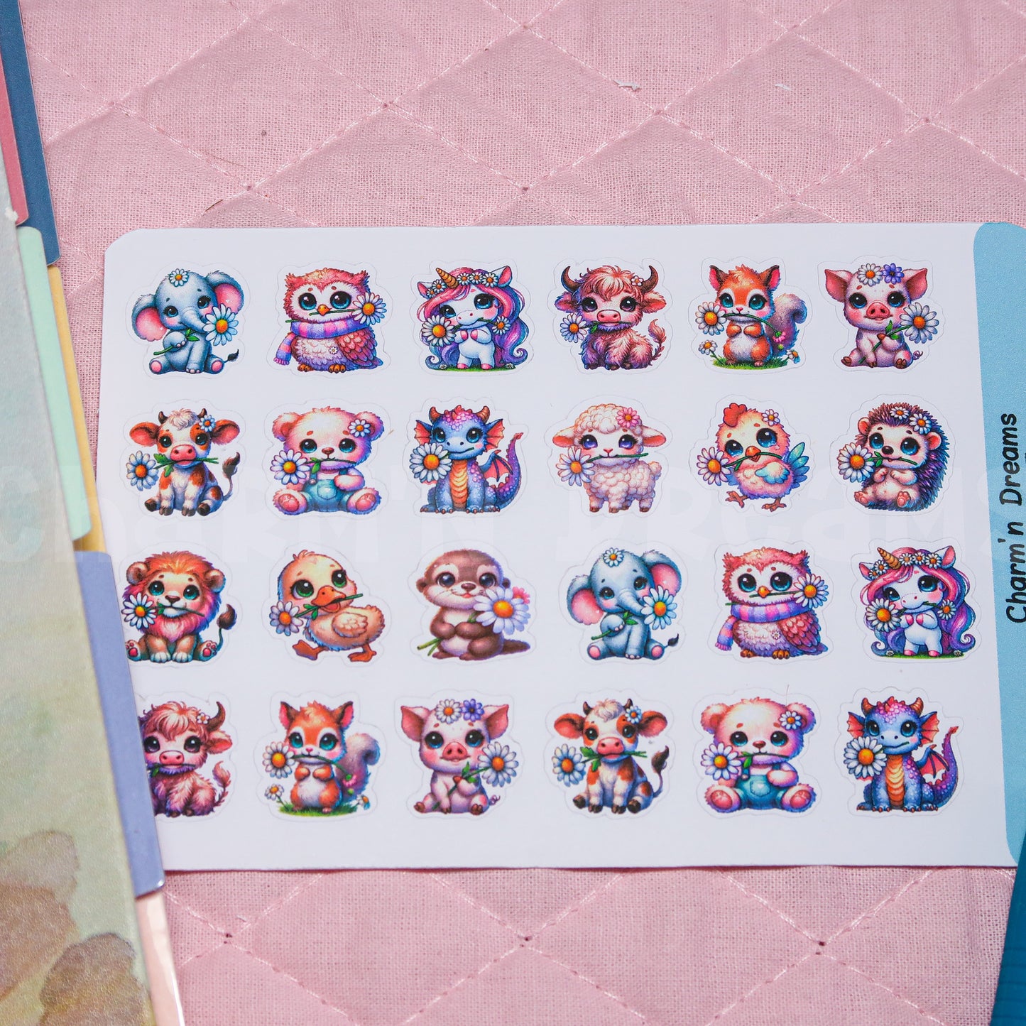 Animal Daisy Icon Planner Stickers