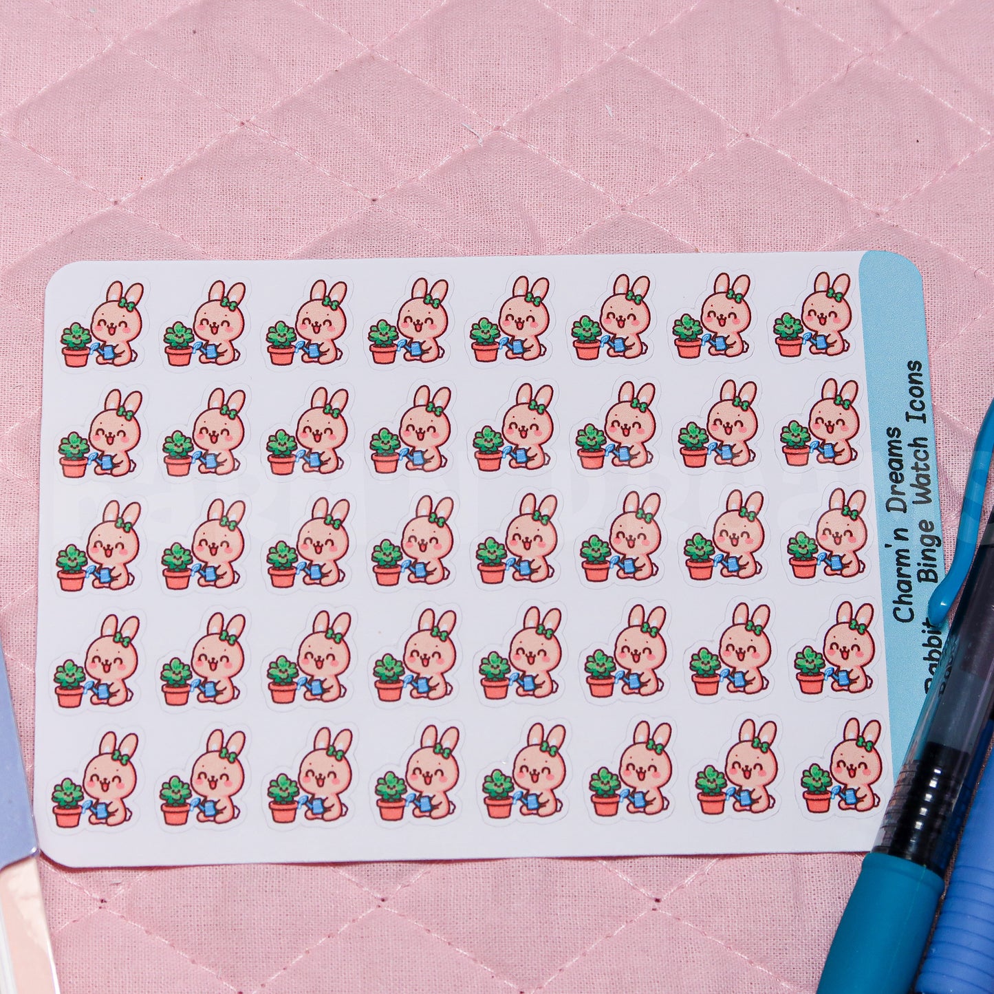 Rabbit Water Plants Icon Planner Stickers