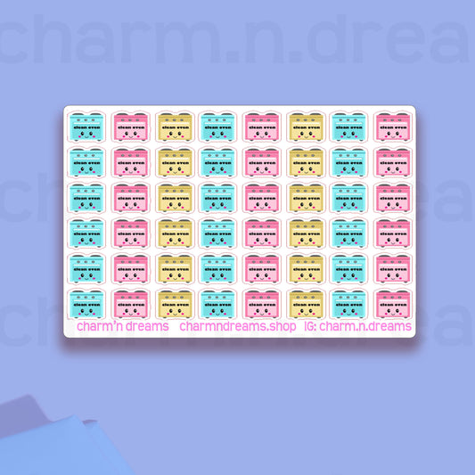 Clean Oven Icon Planner Stickers