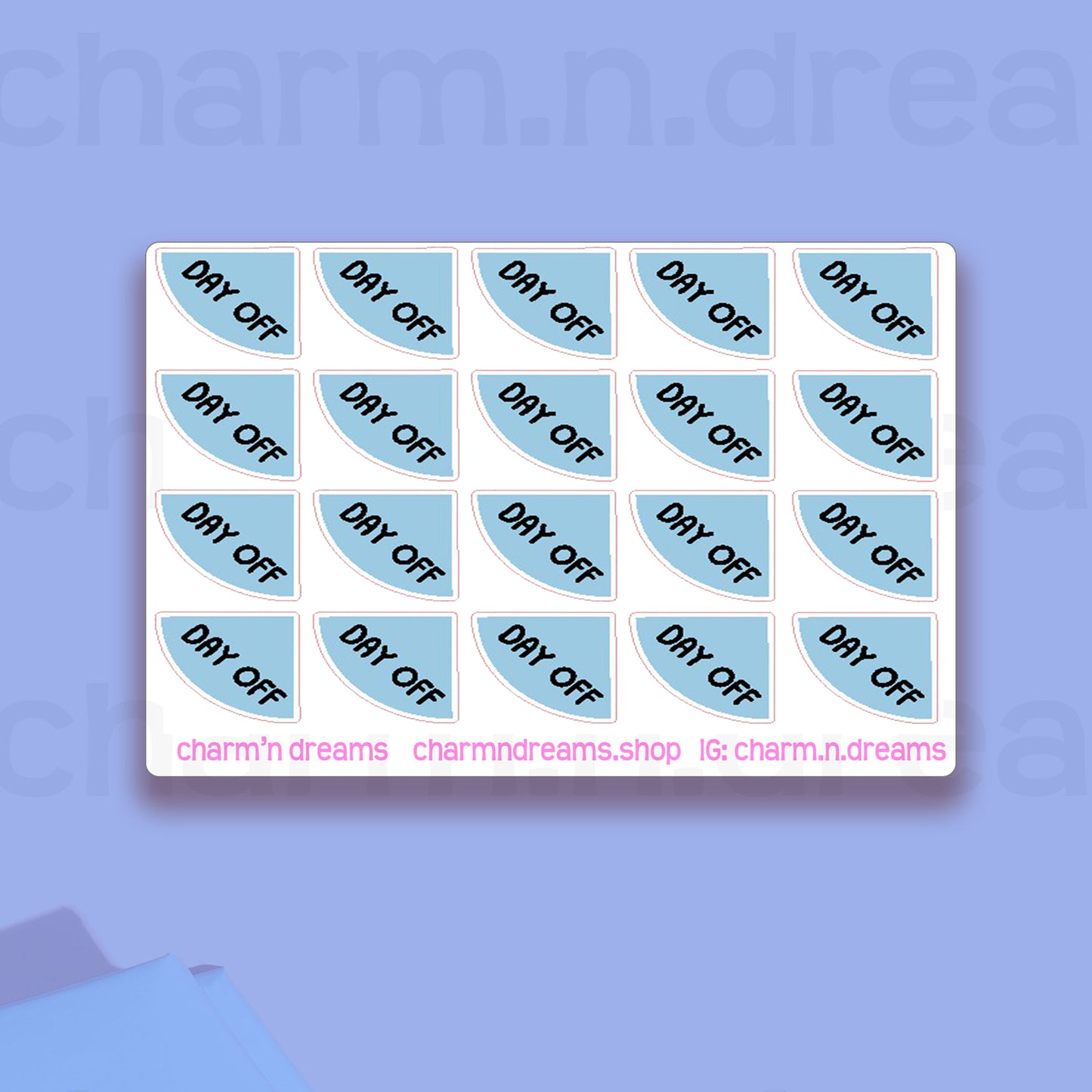 Day Off Corner Planner Stickers