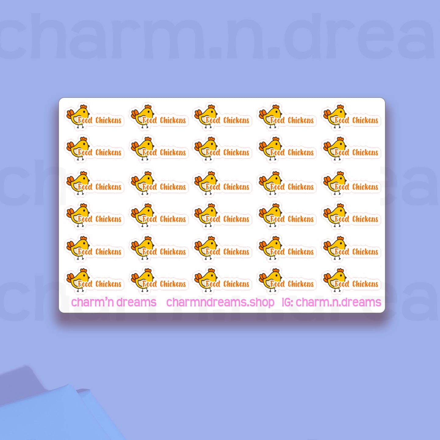 Feed Chickens Icon Planner Stickers