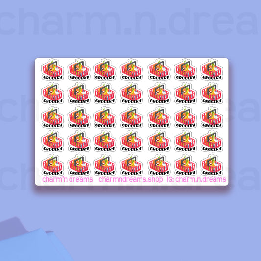 Grocery Icon Planner Stickers