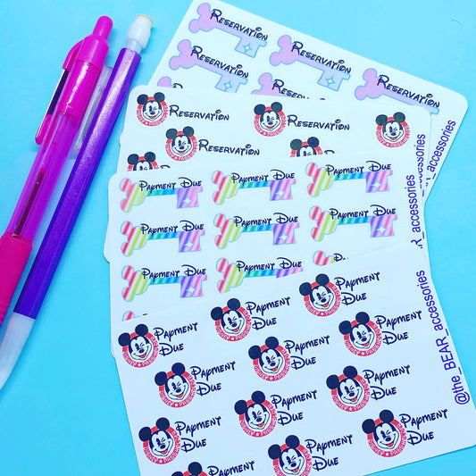 Magic Key/ Annual Pass planner stickers- Mickey inspo planner stickers- mouse planner stickers- AP planner stickers- mouse stickers