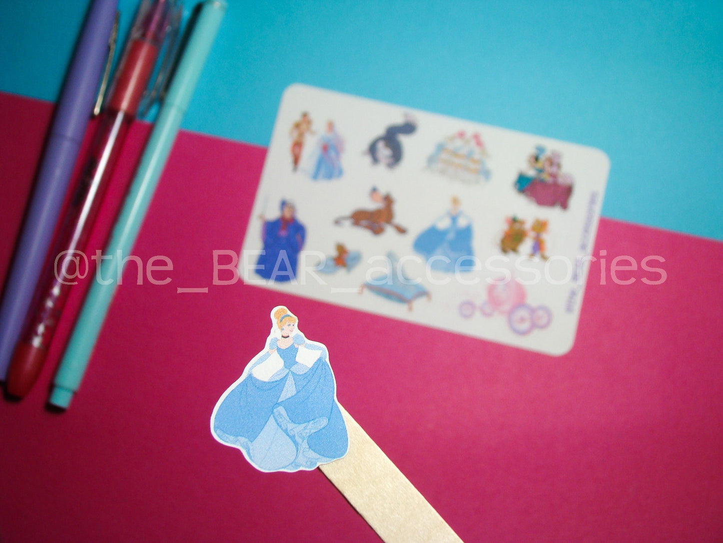 cinderelly paper planner stickers- princess planner stickers- princess stickers- theBEARaccessories