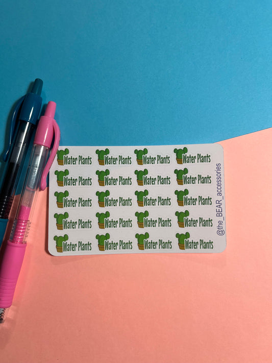 Water Plants planner stickers- water plants reminder stickers- theBEARaccessories