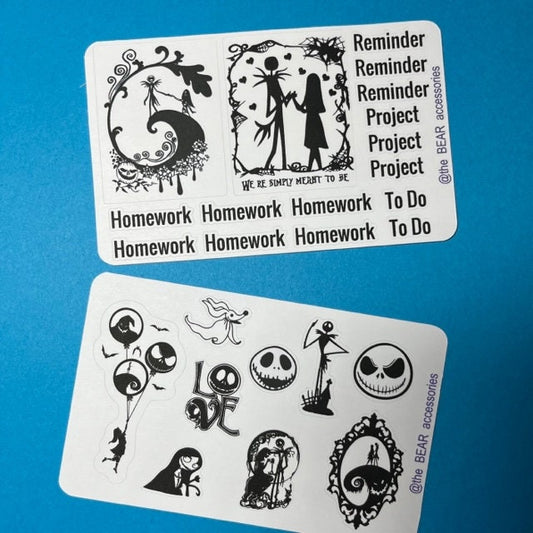 NBC School Agenda planner stickers- Jack Skellington School Student Mini Planner Stickers- School tasks planner stickers- theBEARaccessories