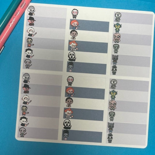 Big Ideas- Horror Movies Checkbox planner stickers- Happy Planner Me and My Big Ideas- theBEARaccessories