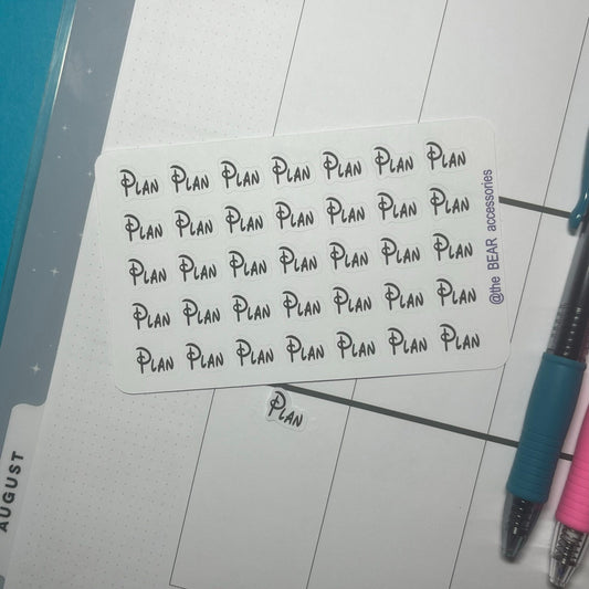 Plan paper planner word stickers- planner task stickers- theBEARaccessories