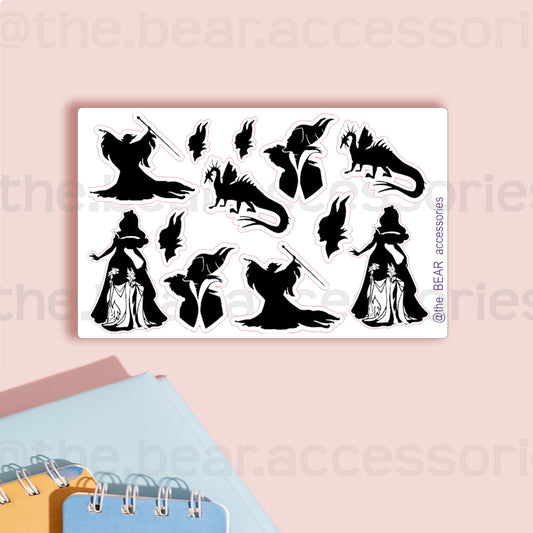 Sleeping Beauty and MaIeficent inspired planner accent stickers- Aurora inspired collection planner stickers- theBEARaccessories