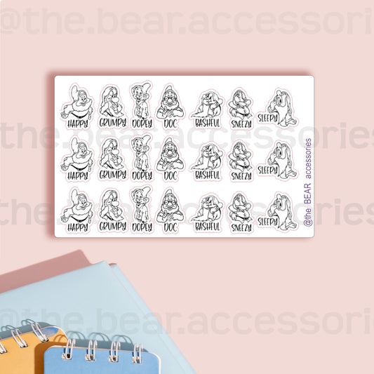 Sleeping Beauty inspired Rest Day paper planner accent stickers- Aurora inspired collection planner stickers- theBEARaccessories