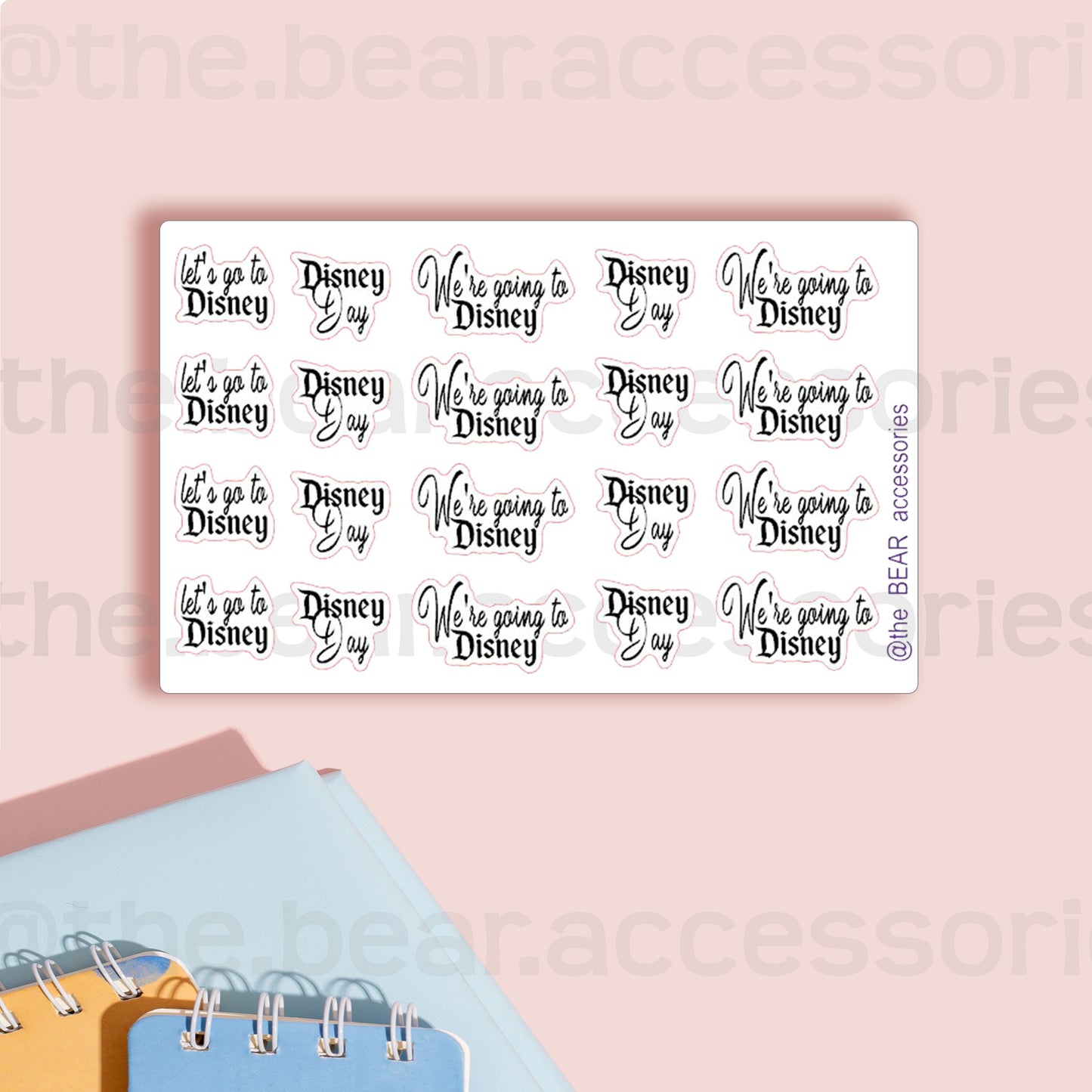 Let's GO, We're Going paper planner icon stickers- park planner stickers- theBEARaccessories