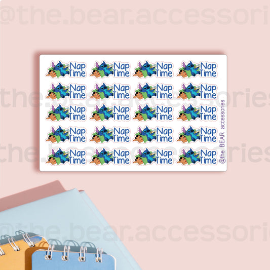 Stitch Nap Time  paper planner icon stickers- Stitch stickers- Nap Time planner stickers- theBEARaccessories