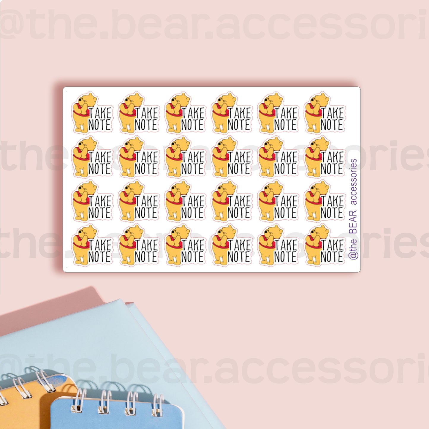 P0OH inspired take note paper planner accent stickers- PO0H inspired collection planner stickers- PO0H stickers- theBEARaccessories