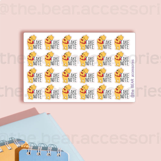 P0OH inspired take note paper planner accent stickers- PO0H inspired collection planner stickers- PO0H stickers- theBEARaccessories