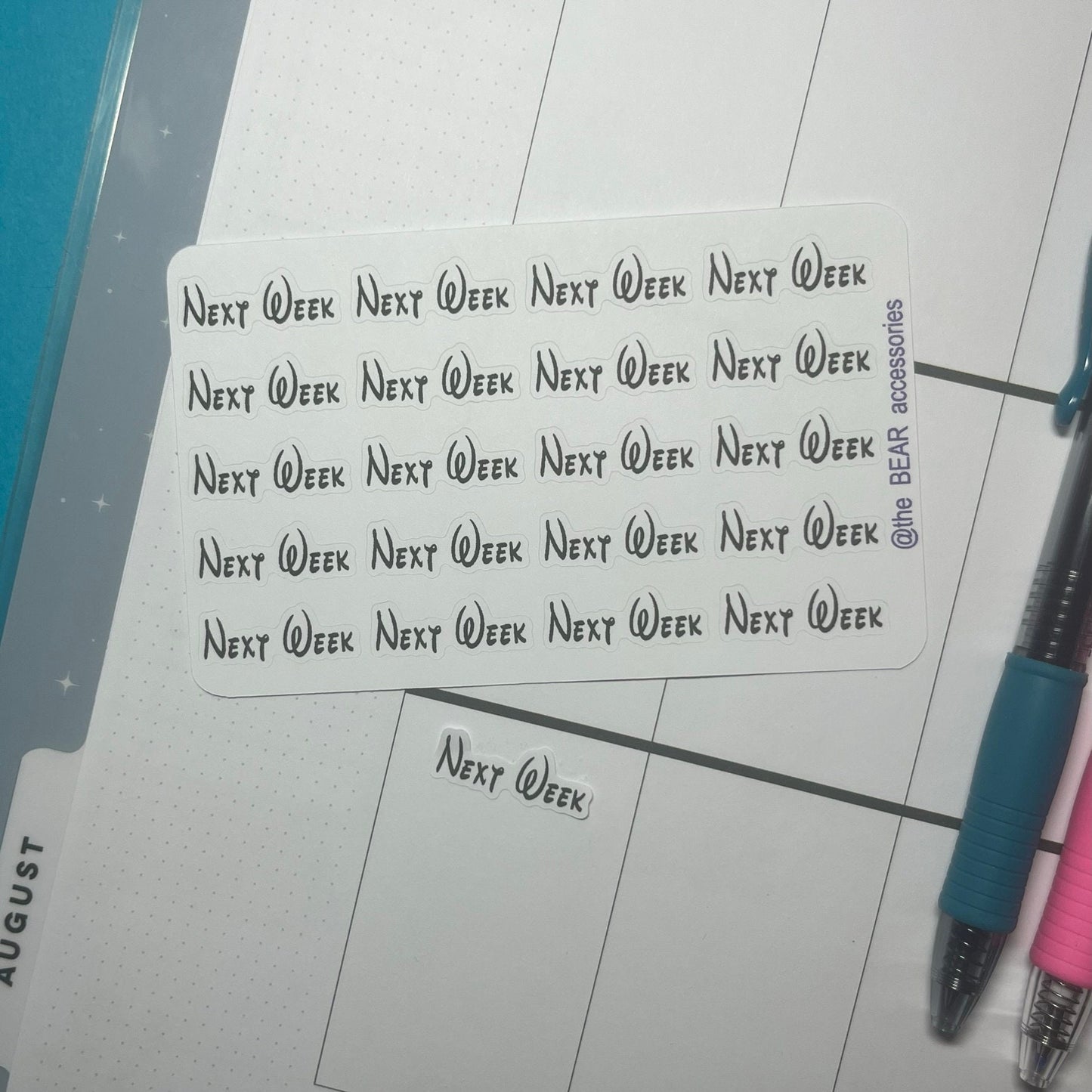 Next Week planner word stickers- planner task stickers- theBEARaccessories