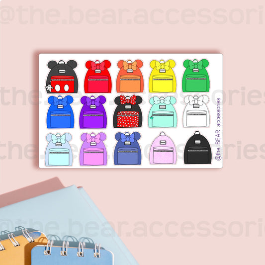 Backpack Collector paper planner icon stickers- mini backpack stickers- bag planner stickers- theBEARaccessories