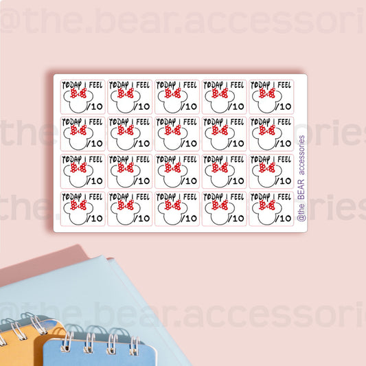 Magical Health Rating tracker planner stickers- feeling tracker planner stickers- planner stickers- mood tracker- theBEARaccessories