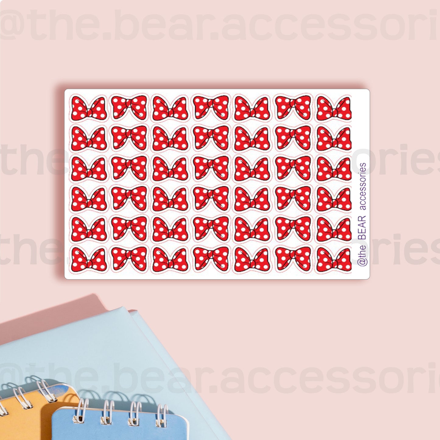 Magical Hair Bows paper planner stickers- BOW stickers- Bow planner stickers- polka dot bow planner stickers- theBEARaccessories