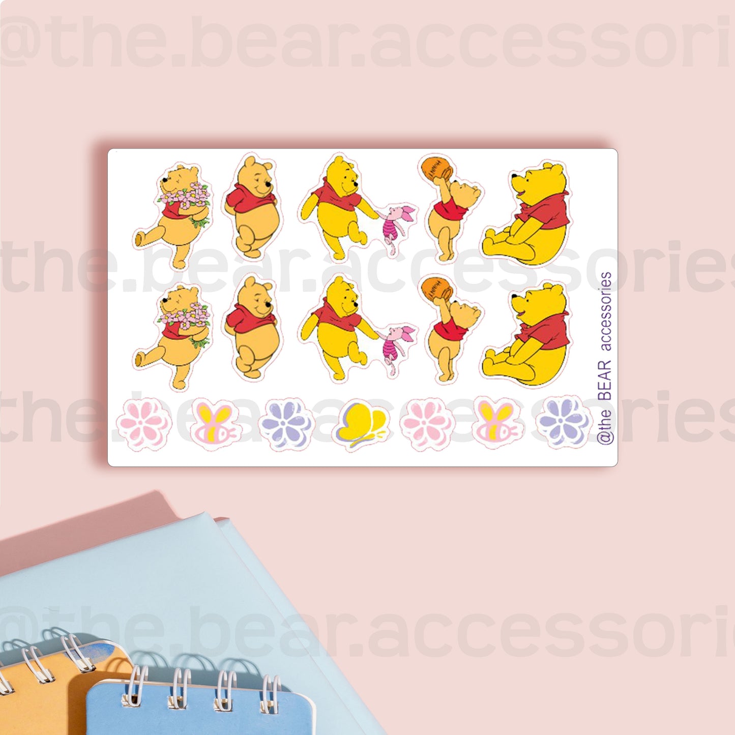 P0OH inspired paper planner accent stickers- PO0H inspired collection planner stickers- PO0H stickers- theBEARaccessories