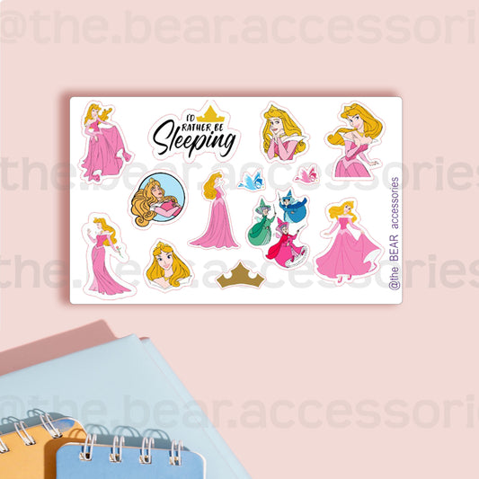 Sleeping Beauty inspired planner accent stickers- Aurora inspired collection planner stickers- theBEARaccessories