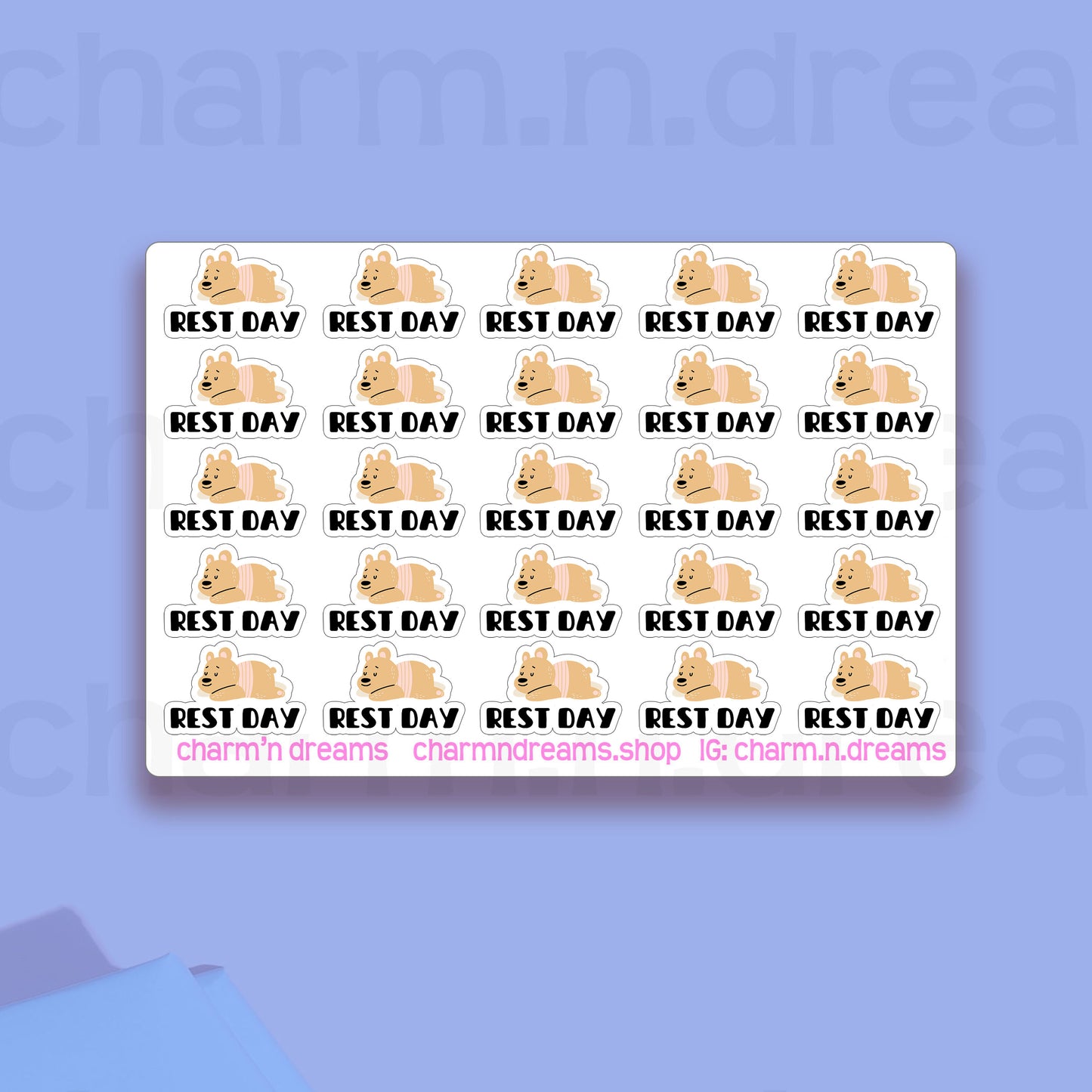 Rest Day Icon Planner Stickers