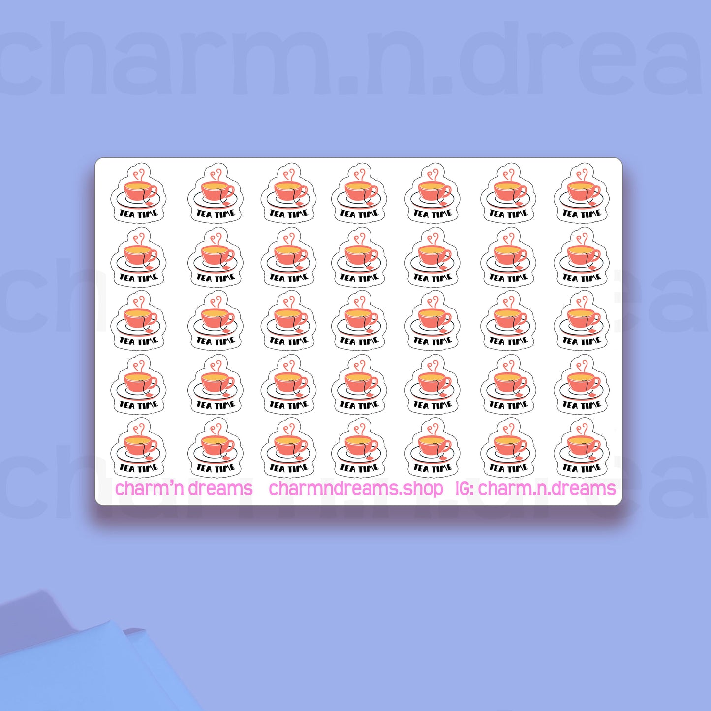 Tea Time Icon Planner Stickers