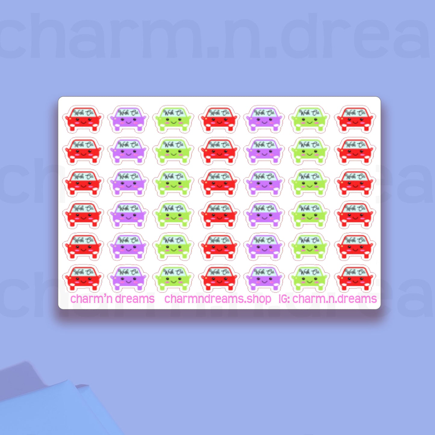 Wash Car Icon Planner Stickers