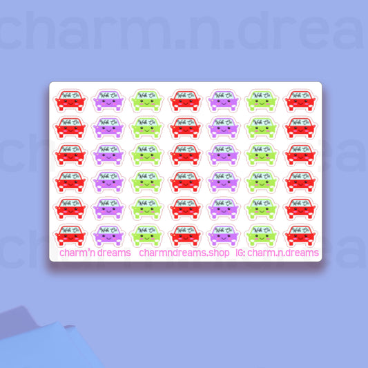 Wash Car Icon Planner Stickers